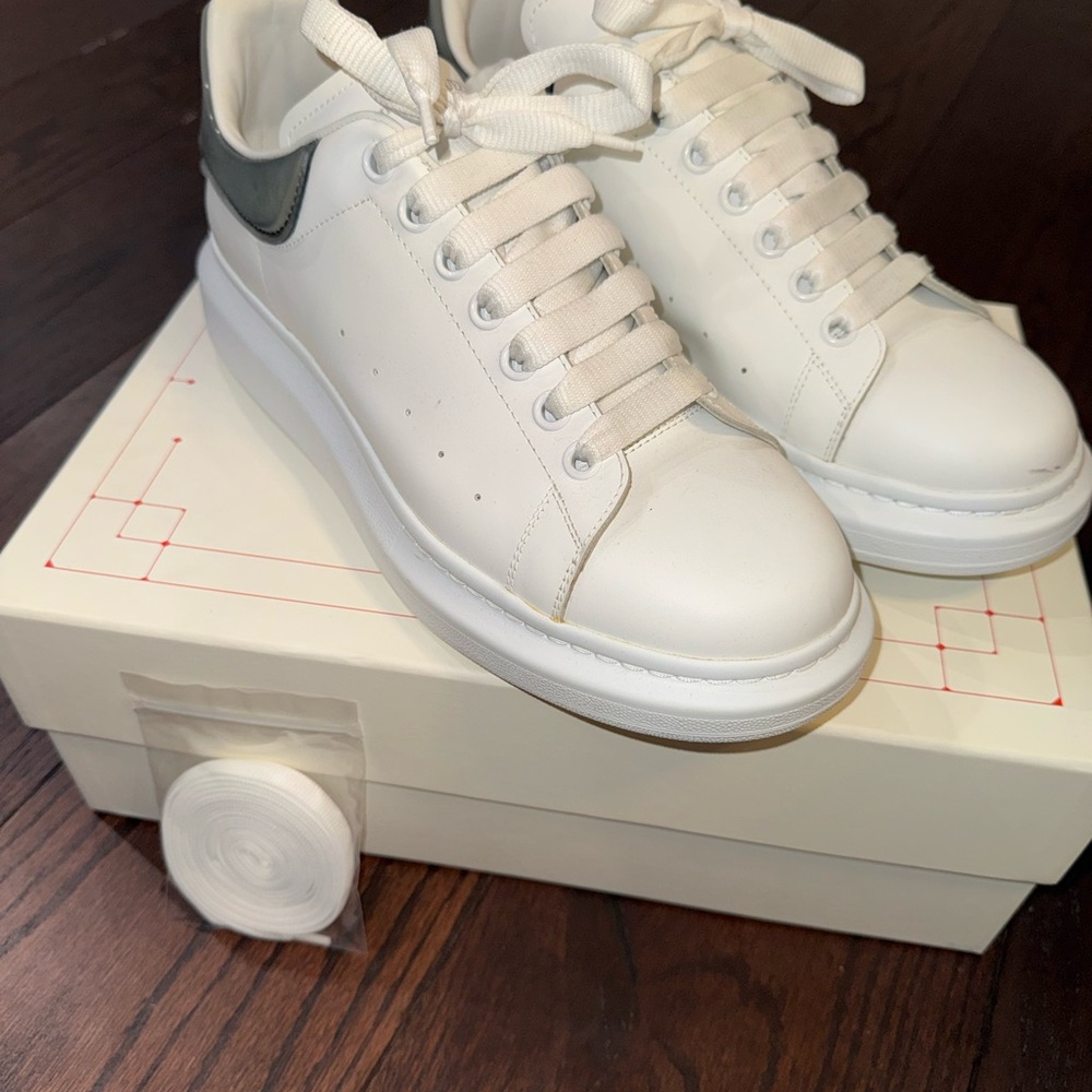 Alexander McQueen White and Gray Sneakers